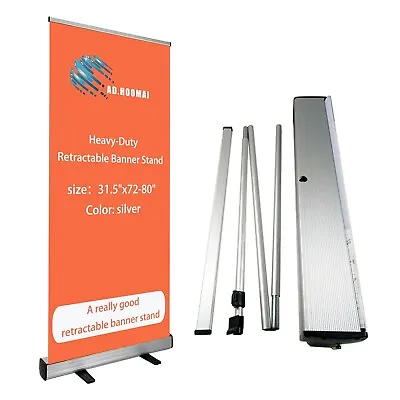 Heavy-Duty 31 ½ X80  Retractabel Banner Stand (Stand ONLY) Roll Up Display • $48.89