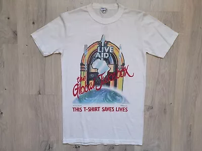 Vintage 1985 Live Aid Shirt 1985 Live Aid Global Jukebox Shirt Small50/50 Tee • $120