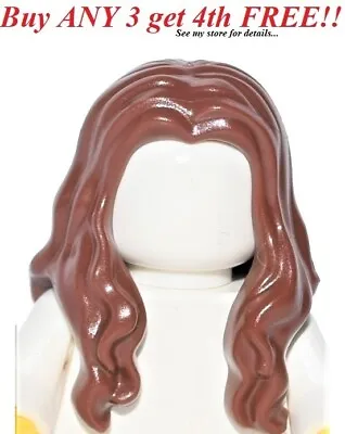 ☀️NEW Lego Minifig Hair Female Girl Long Reddish Brown Princess Pirate Maiden • $4.99