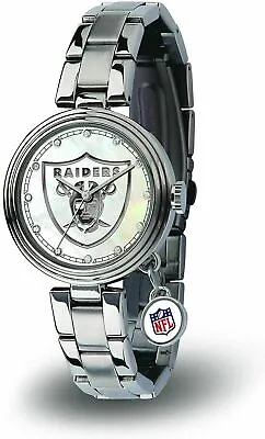 New Las Vegas Raiders Women's Charm Watch Mother Of Pearl Licensed • $79.95