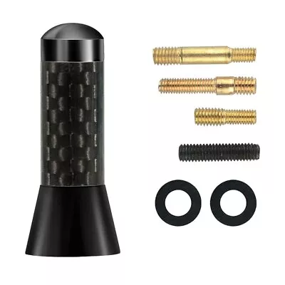 1.4  Carbon Fiber Car Am/fm Radio Short Antenna Stubby Screw Aluminum Black • $7.99