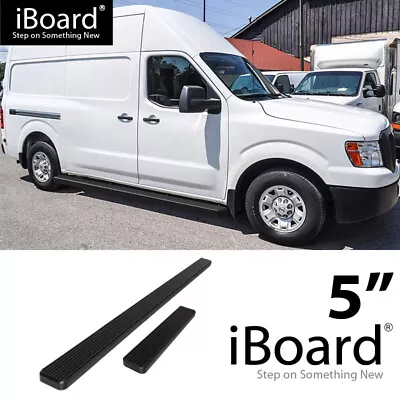 IBoard Running Boards 5in Black Fit 12-21 Nissan NV 1500 2500 Full Size Van • $209