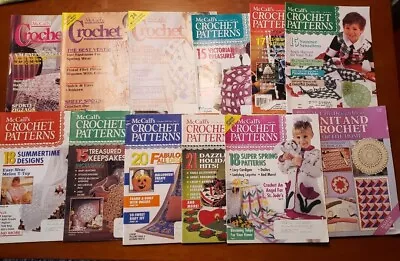 11 ISSUES McCALL'S CROCHET  MAGAZINE 1992-94 AND KNIT & CROCHET ISSUE 1984 • $19.99