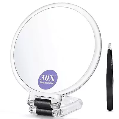 Magnifying Mirror 30x/1xDouble Sided Magnifying Mirror With StandMagnified ... • $16.76