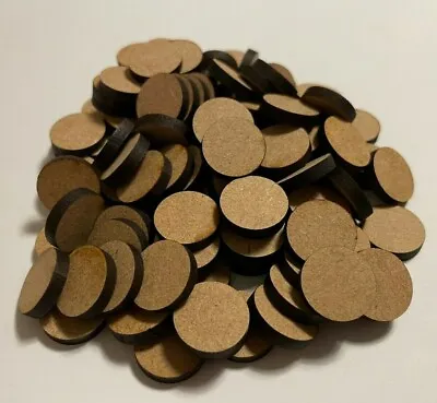 Wooden MDF Discs Circles - 5mm / 10mm / 15mm / 20mm / 25mm Diameter (2mm Thick) • £2.25