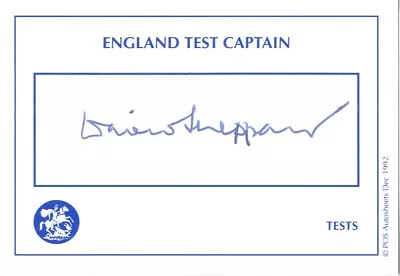 David Shepherd - England Test Cricketer - Hand Signed Card • £10