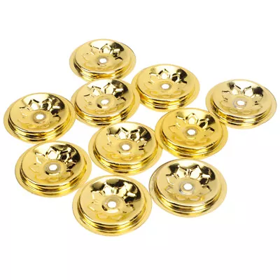  10 Pcs Butter Lamp Holder For Buddha Metal Candle Wick Oil Floating Holders • £11.99