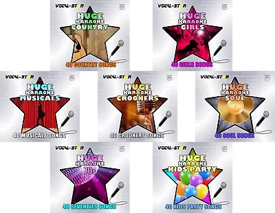 Vocal-Star Karaoke Disc Bundle 280 Songs Cd+G Cdg Discs Pop Girls Kids Party • £14.95