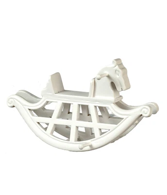 £62.99 • Buy Dolls House White Rocking Horse JBM Miniature Nursery Toy Shop Accessory 1:12
