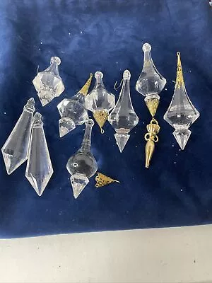 Vintage Plastic Prisms Vintage Icicle Prism Ornaments Chandelier Prisms READ • $24.95