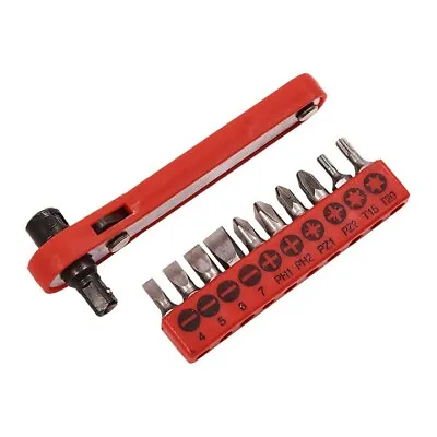 11 Pc Piece OFFSET RATCHET SCREWDRIVER SET NEW PHILLIPS TORX POSI ASSORTED TOOLS • £3.39