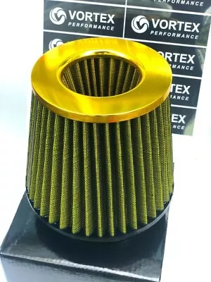 Air Filter 3  3.5  4  Adjustable Inlet Cone Air Intake Filter - GOLD VP • $26.99