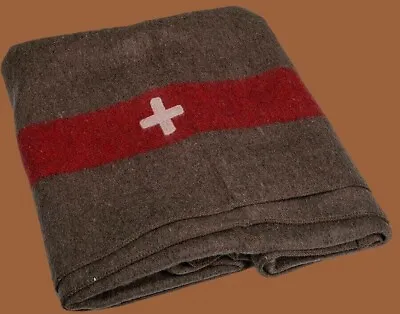 Swiss Military Style Army Wool Blanket Camping Survival 60x84 Heavy 4+ Lbs New • $43.85
