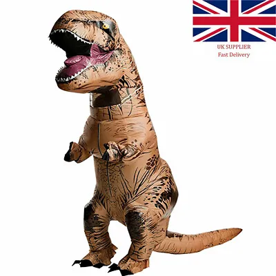 Adult Kids T-REX Dinosaur Inflatable Costume Suit Outfit Party Cosplay Halloween • £31.49