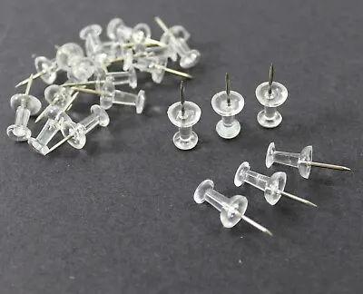 £2.30 • Buy Push Pins Clear Coloured For DIY Decorations Art Craft Map & Cork Notice Boards