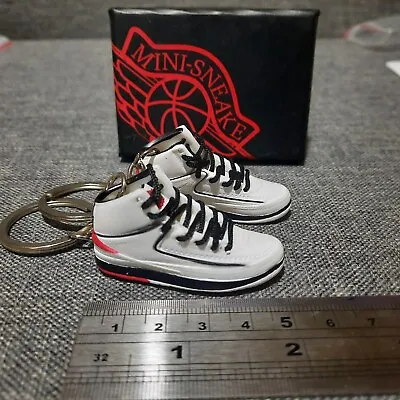 Jordan 2 Bruice Kilgore Pair Of Mini Kicks Sneaker Keyring Keychain With Box • £16