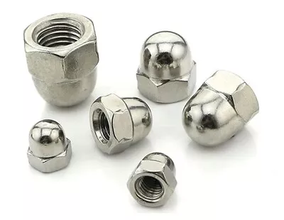 M4 M5 M6 M8 M10 M12 M16 Dome Nut A4 Marine Grade Stainless Steel • £1.20