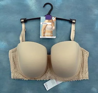 M&S Bra 40E Strapless Multiway Soft Padded Underwire New With Tag • £9.99