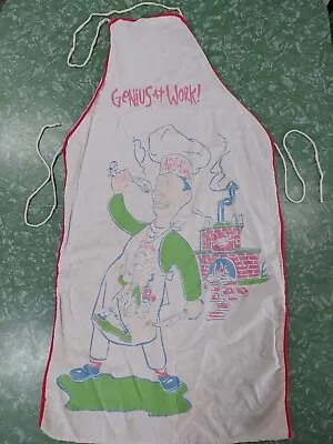 Vintage DAD Apron Fathers Day Mid Century Modern BBQ Full Apron  Genius At Work  • $22