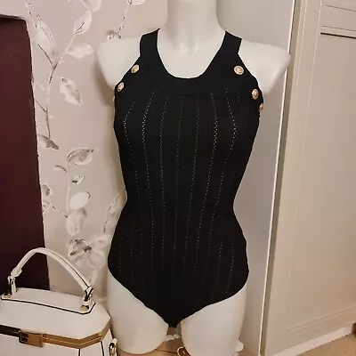 Cameo Rose Knit Bodysuit Sz L Bnwt • £8.99