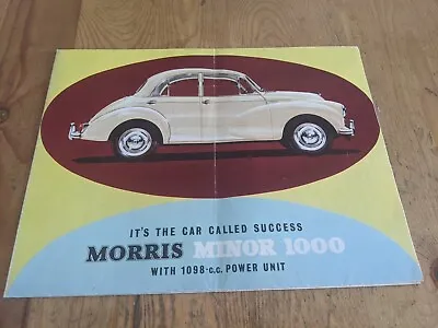 1963 Morris Minor 1000 Motoring Motor Car Foldout Brochure Traveller Convertible • $19.89