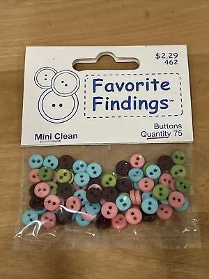 Blumenthal Lansing Favorite Findings Buttons - Miniature 75 Count - Mini CLEAN • $2.49