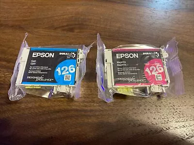 GENUINE Epson 126 CYAN And MAGENTA - OEM NEW • $20