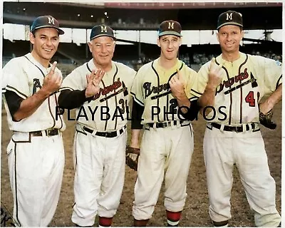 1957 Milwaukee Braves-Warren Spahn Colorized 8x10 Print-FREE SHIPPING • $6.95