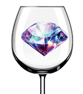 12x Hologram Diamond Tumbler Wine Glass Bottle Vinyl Sticker Decals L547 • £3.99