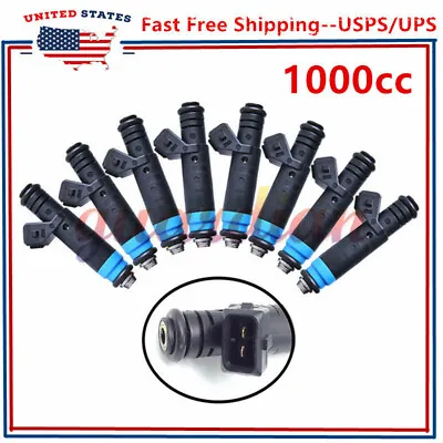 8x Fuel Injectors For Ford Lotus Dodge 1000cc High Impedance EV1 OE#FI114992 US • $88.79
