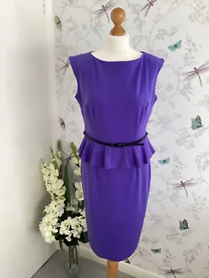 £4.50 • Buy Dorothy Perkins Purple Peplum Shift Dress Size 14