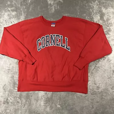 Vintage Champion Reverse Weave CORNELL University Men's XXL Sweatshirt - Red • $42.75