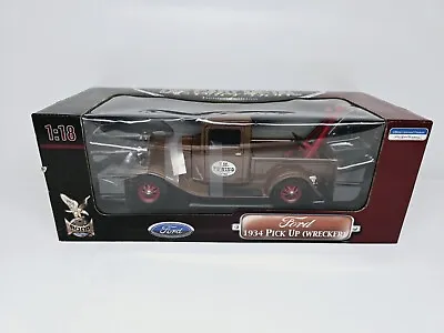 Road Signature 1934 Ford Pick Up Wrecker Brown  Die-cast 1:18 Scale • $29.95