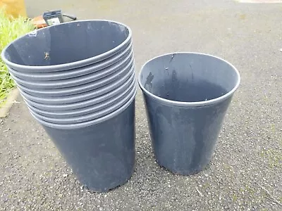 10x Deep 7 Litre Plant Pots Black • £15