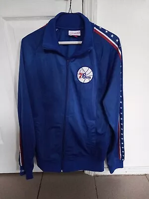Men's Mitchell And Ness 76ers Zip Up Track Jacket • $55