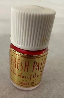 $9.95 • Buy Vintage 1960s Charles Of The Ritz Fresh Paint Sunny Red Nail Polish Bottle