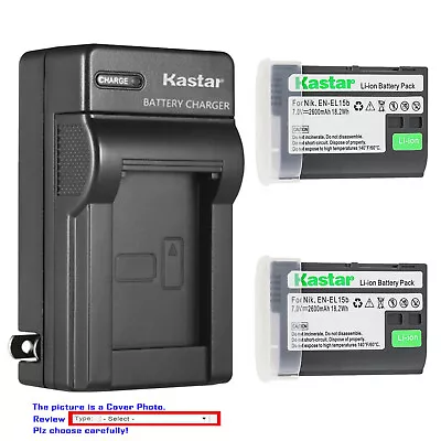 Kastar Battery Wall Charger For Genuine Nikon EN-EL15b OEM Nikon MH-25 MH-25a • $21.49