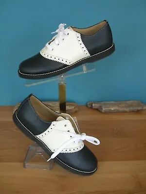 Reverse Navy Blue/white Saddle Shoes NOS School Uniform Adult Sizes • $89