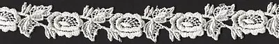 1&1/4  Ivory Venice Venise Lace Flower Fabric Trim 11 Yards  • $34.98