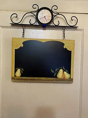 Vintage Homco Wall Clock With Painted Memo Board • $20