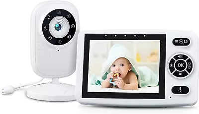 FOCOLO Baby Monitor With Camera And Night Vision 3.5'' HD Screen 2 Way Talk • £55.84