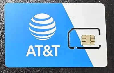 NEW AT&T 3-in-1 Prepaid/Postpaid 4G LTE 5G SIM Card Nano/Micro/Standard Size • $6.99