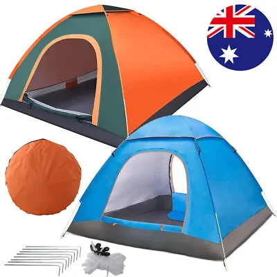 $37.42 • Buy Automatic Pop Up Tent Beach Camping Tents 2-3 Person Hiking Portable Shelter AU