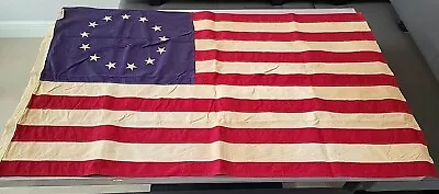 Beautiful Vintage Betsy Ross American Flag 55x33 13 Stars • $29.99