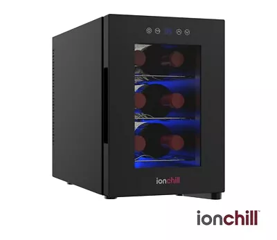 6-Bottle Wine Cooler Mini Fridge With Wine Rack And Temp. Control 9.75in USA • $89.90