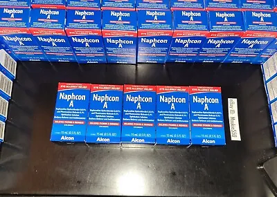 EXP 04/2026+!  5 Box Lot NAPHCON A Eye Allergy Relief Drops 15mL (0.5 OZ) • $99.36