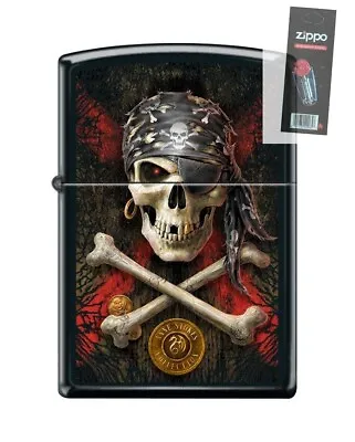 Zippo 54147 Anne Stokes Pirate Skull Cross Bones Lighter + FLINT PACK • $45.10