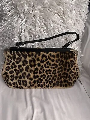 Fabulous Vintage Faux Fur Golden Leopard Bag 50’s 60’s EUC • $115