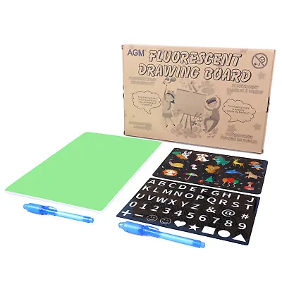 AGM Magical Fluorescent Drawing Writing Board Erasable Scribble Educational Toy • £8.99