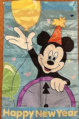 Disney Mickey Mouse House Flag Banner Happy New Year 44 X 28  • $18